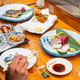 sushi on counter